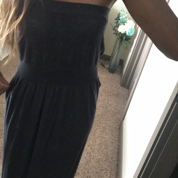 Comfy dark gray tube top maxi dress - Picture 2 of 6